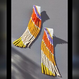 NWT! Anthropologie, Casa Clara, Alma Earring,  Summer Stripe